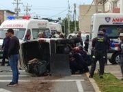 Choque múltiple deja dos heridos en la parroquia Olegario Villalobos