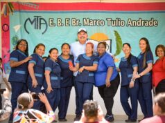 Gobernador Luis Caldera inspecciona trabajos de rehabilitación de la Escuela Básica Estadal Marco Tulio Andrade
